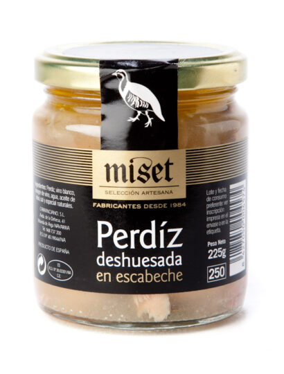 Perdiz en escabeche 12 frascos 250grs marca Miset